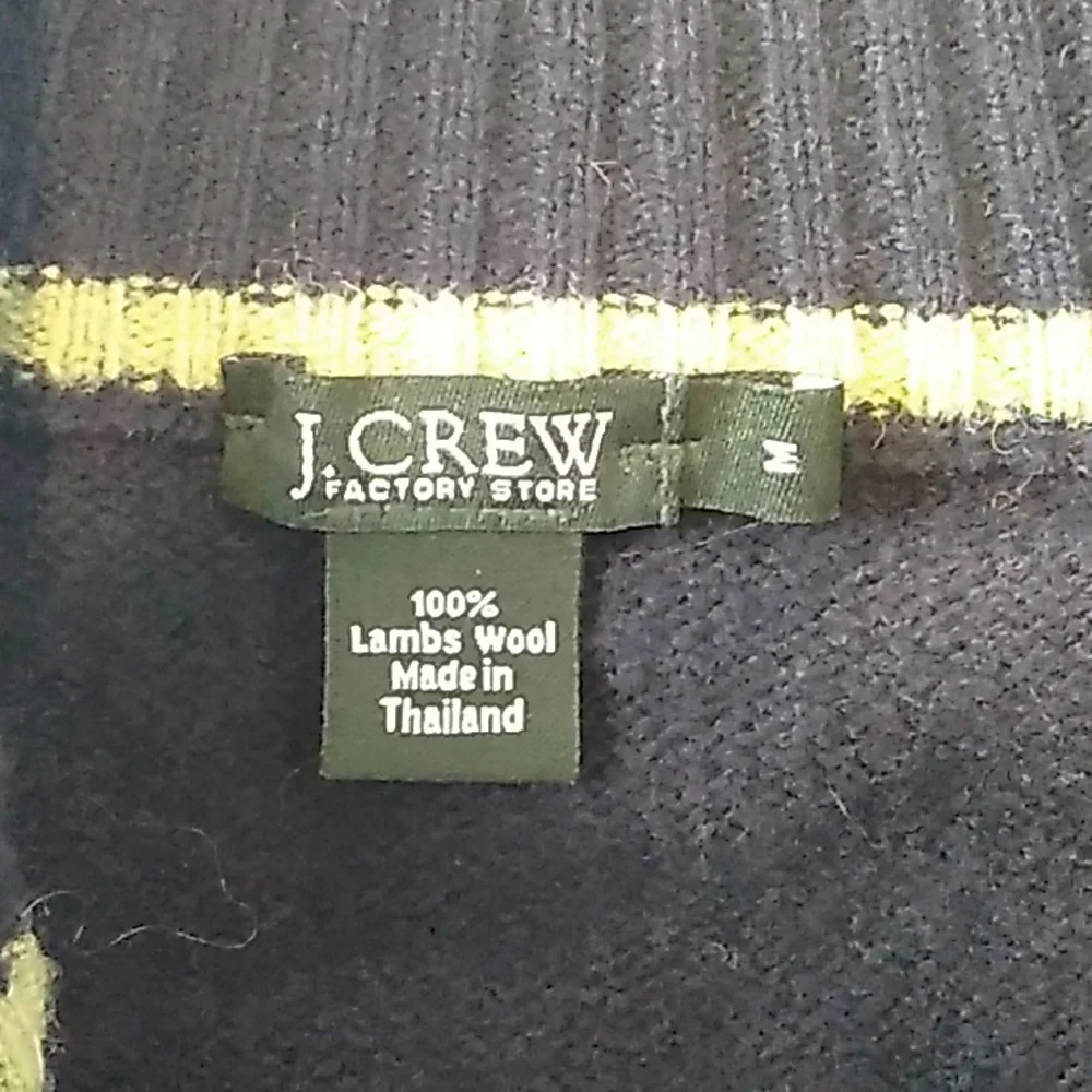 J Crew men's blue lamb's wool sweater size Medium - Picture 3 of 7